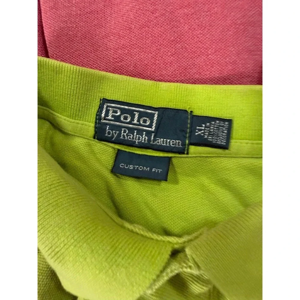 VTG. Lot of 4 Polo Ralph‎ Lauren Mens XL Short Sleeve Polo Shirts Multicolor